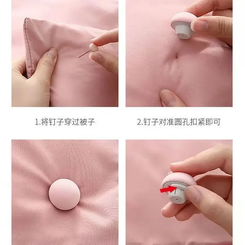 4/8PCS BedSheet Quilt Clip One Key To Unlock Blankets Cover Fastener Clip Holder BedSheet Mushroom Shape Macaron Non-Slip Fitted