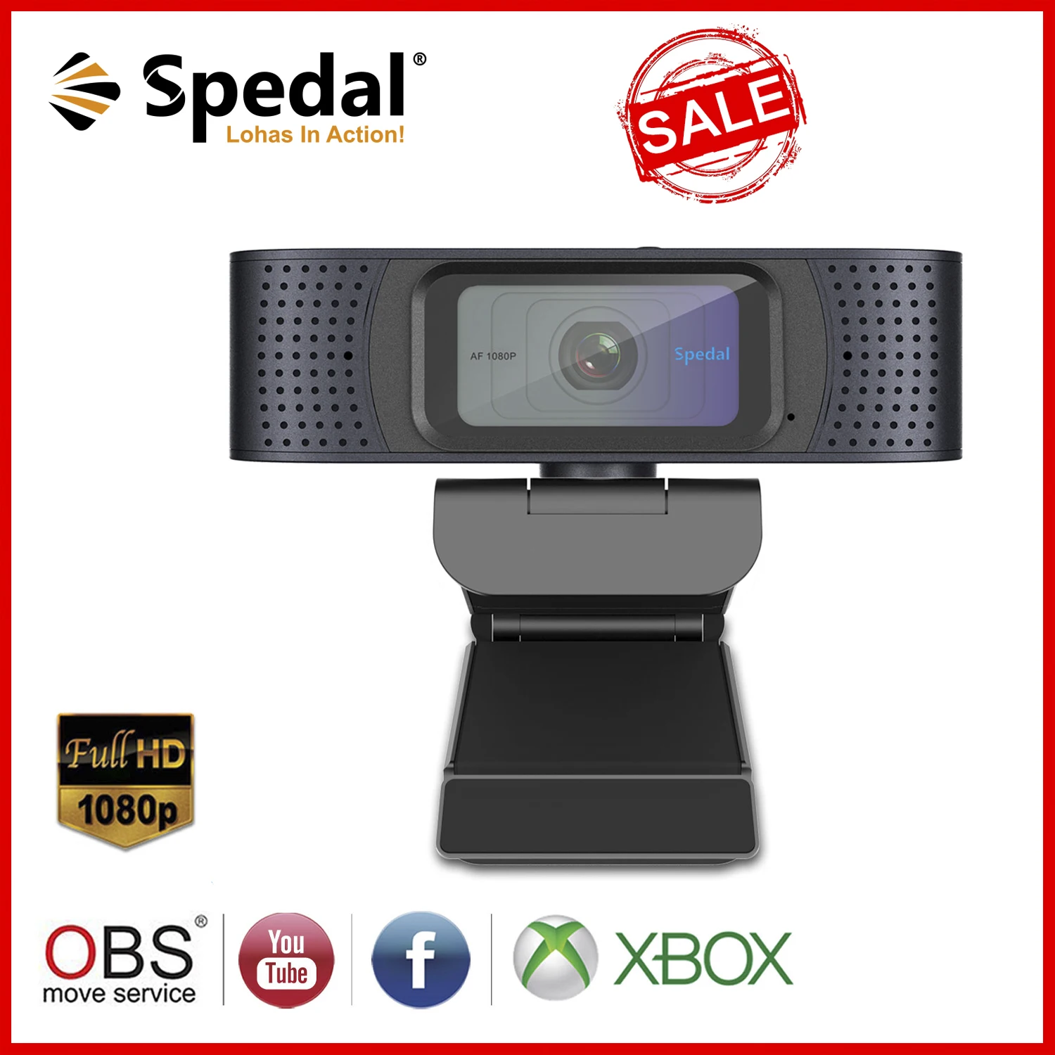 Spedal C928 Webcam Hd 1080P With Privacy Shutter USB Camera Computer PC Laptop Autofocus  With Microphone For Youtube