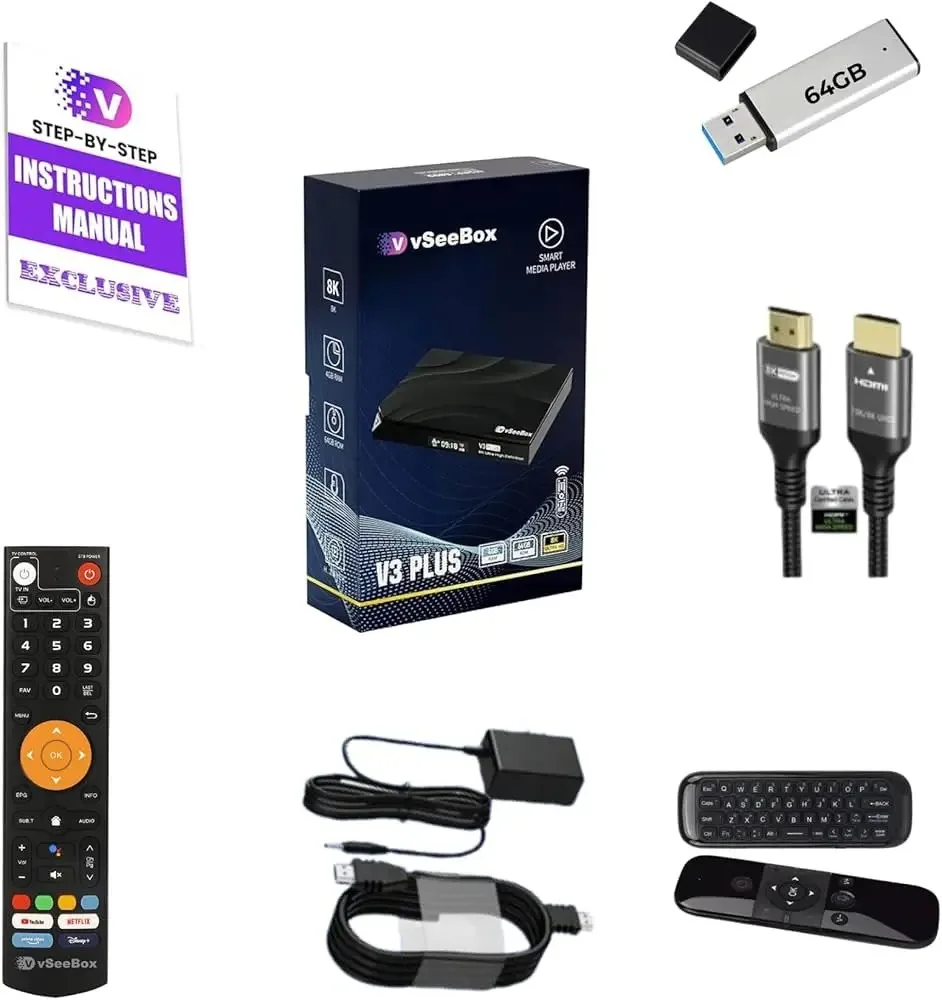 

Лучшее предложение по акции — Купите 3, получите 2 бесплатно для оригинальной VSeeBox V3 Plus 8k HDMI Android 11 Smart Box с голосовым управлением, 4 ГБ DDR3, 64 ГБ