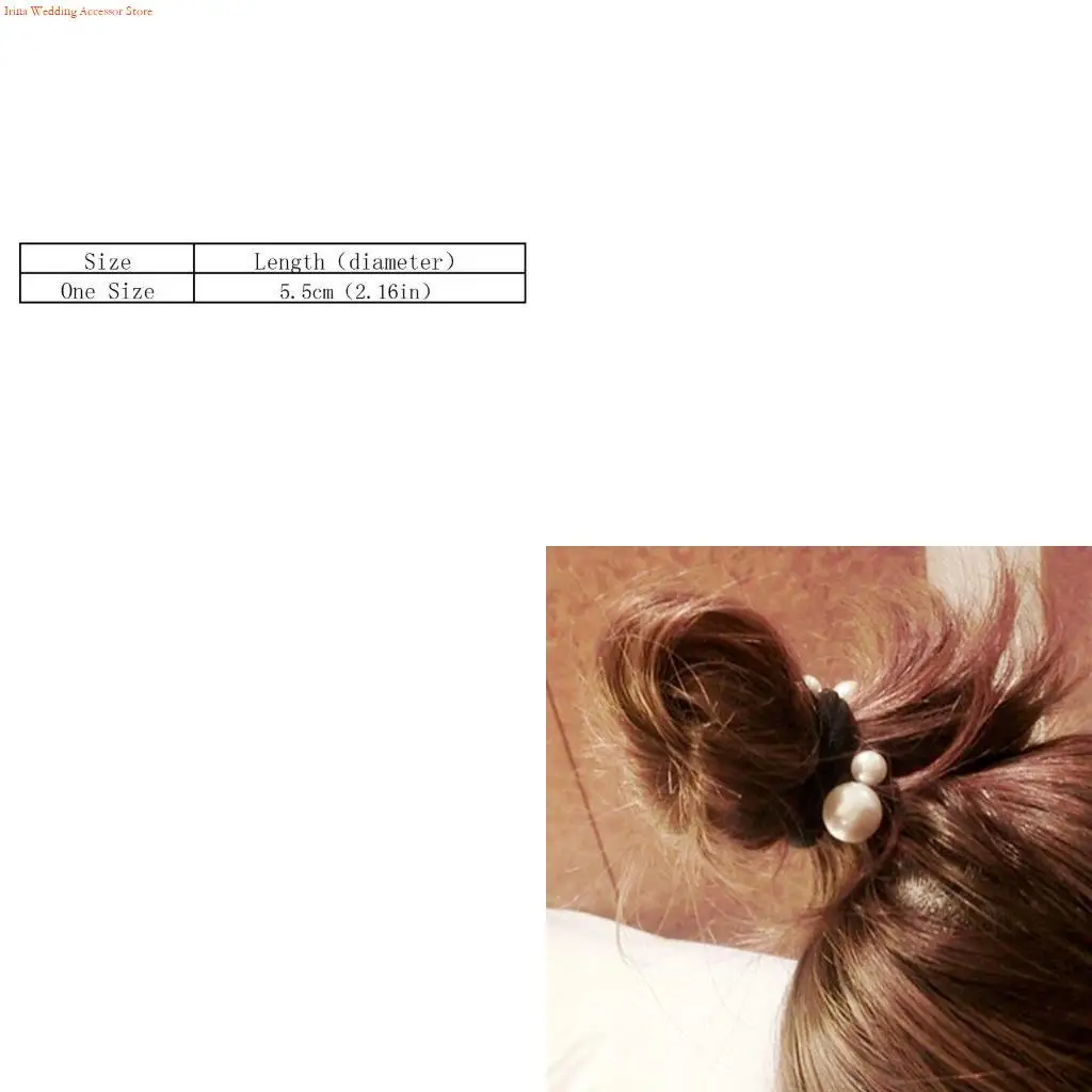 G92D Rubber Hairbands Fashion Pearls Beaded Elatic Hair Band Rope for Women Girl Elegant Jewelry Scrunchie Hair Accessories