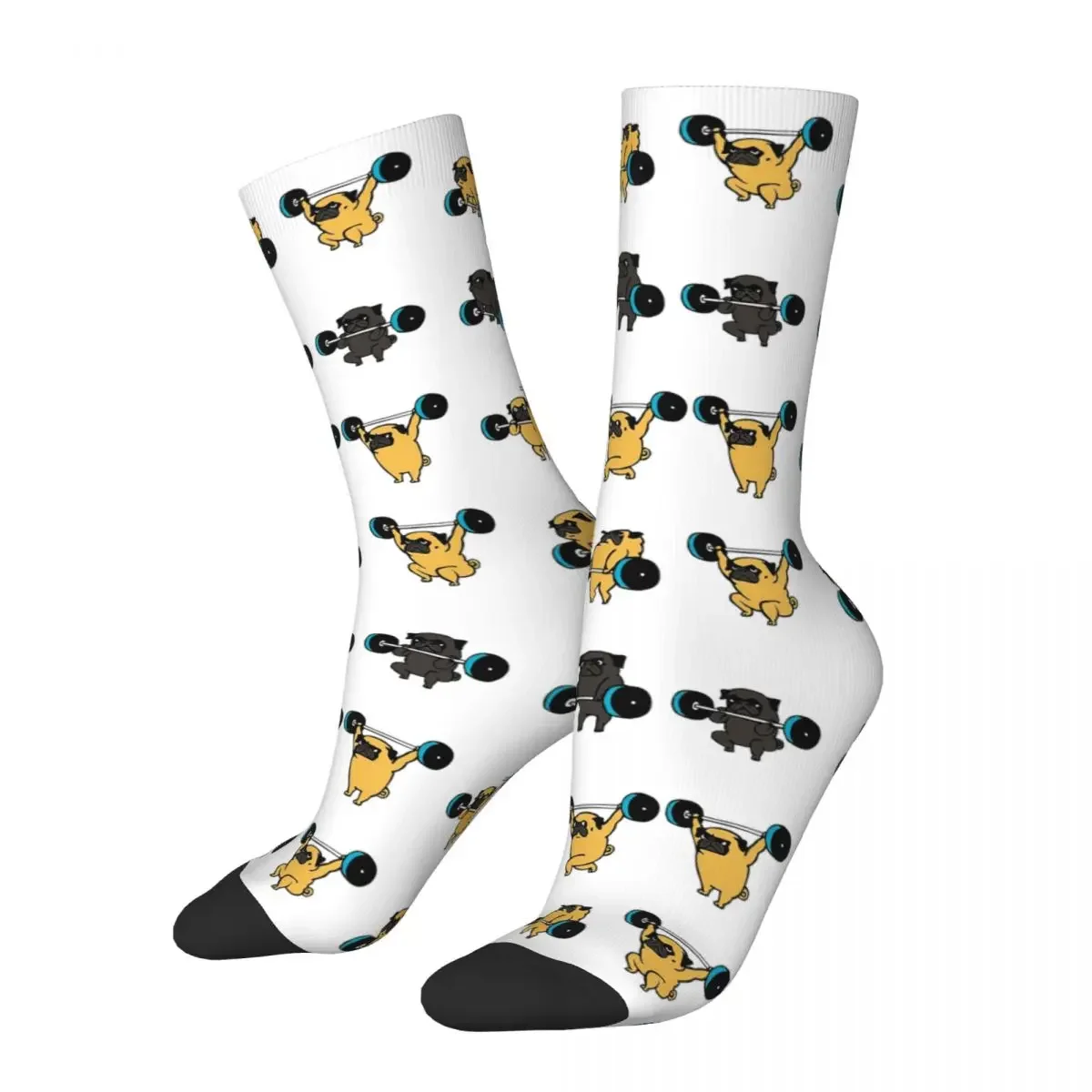 

LIFTING PUGS Socks Harajuku Sweat Absorbing Stockings All Season Long Socks Accessories for Man's Woman's Gifts