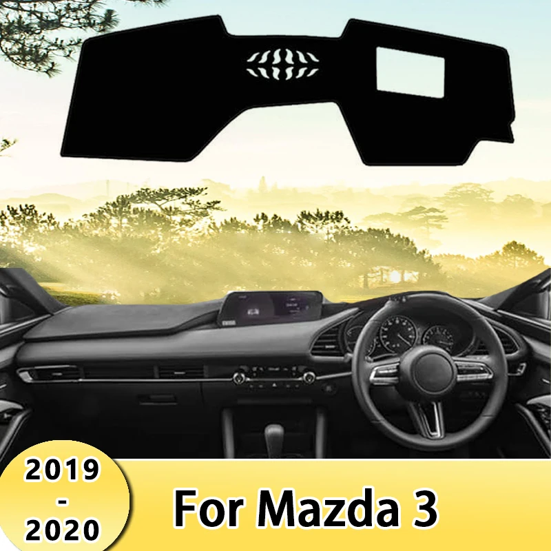 

Чехол на приборную панель автомобиля, коврики от солнца, избегайте световых накладок, защитные ковры для приборной панели, солнцезащитный коврик для Mazda 3 2019-2020