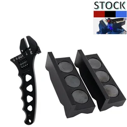 Aluminum Adjustable Wrench Spanner + Vise Jaw Inserts for Fuel Hose End Fitting