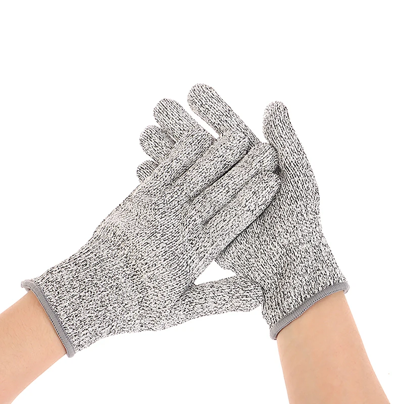 Grade 5 Cut Resistant Gloves Kitchen HPPE Scratch Resistant Glass Cutting Safety Protection Gloves For Chefs Gardeners