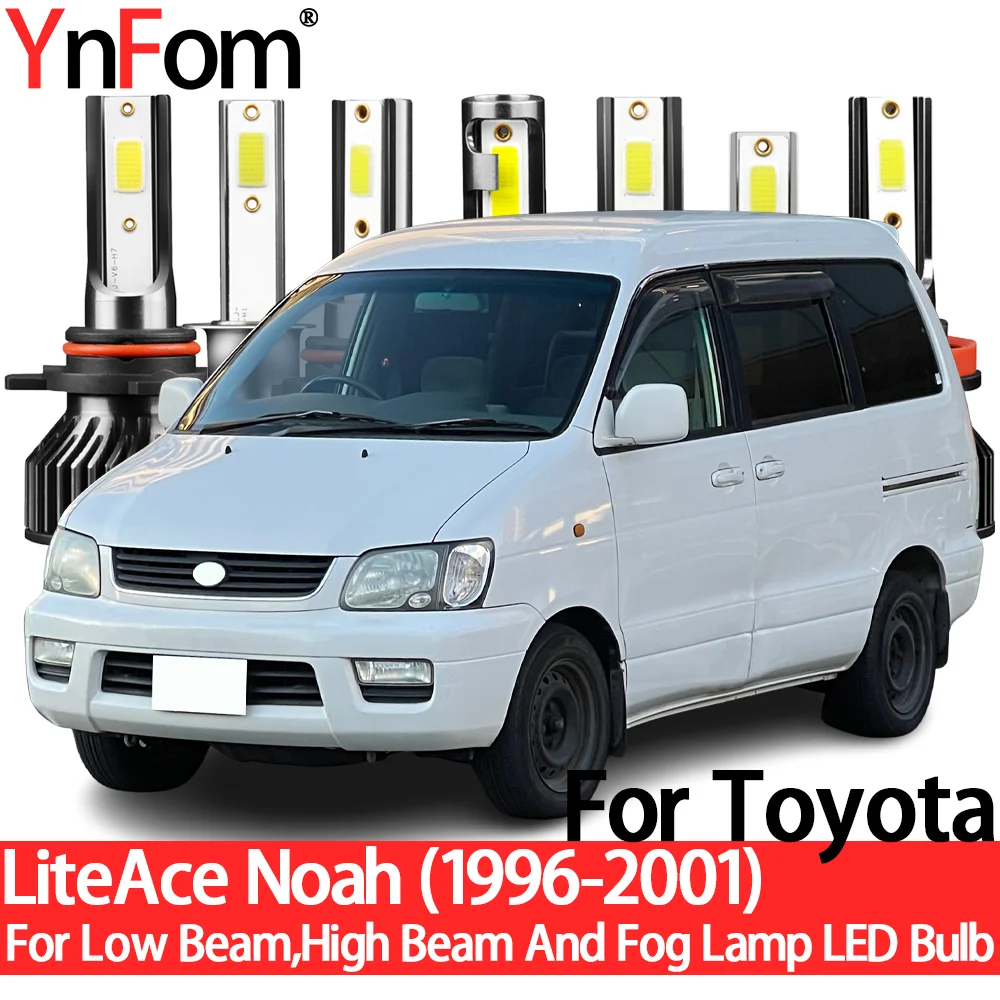 YnFom dla Toyota LiteAce Noah 1996-2001 specjalny zestaw żarówki LED do reflektorów do martwa wiązka, światła drogowe, świateł przeciwmgielnych,