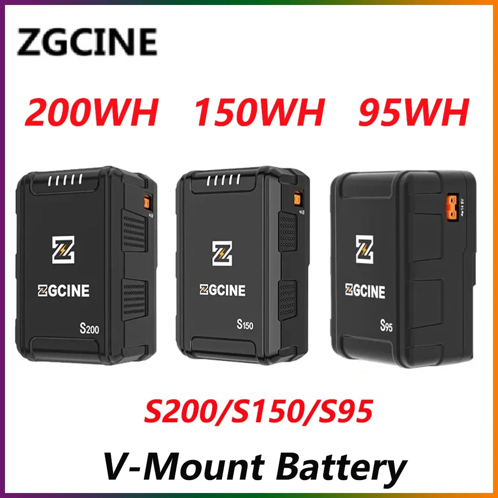 ZGCINE ZG-S95 S150 S200 ZG-V50 V99 V-mount Battery Power Bank 14.8V USB Type-C Multiple Interfaces V Lock Battery For Camera