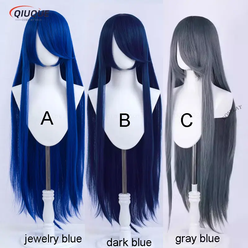 80 Colors 100cm Long Straight Cosplay Wig Anime Compatible Universal Omopinenet Heat Resistant Synthetic Hair Wigs + Wig Cap - Image 22
