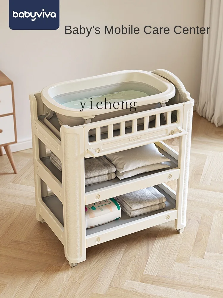 XL Baby Diaper-Changing Table Baby Touch Baby Caring Table Diaper Changing Removable Bath Crib