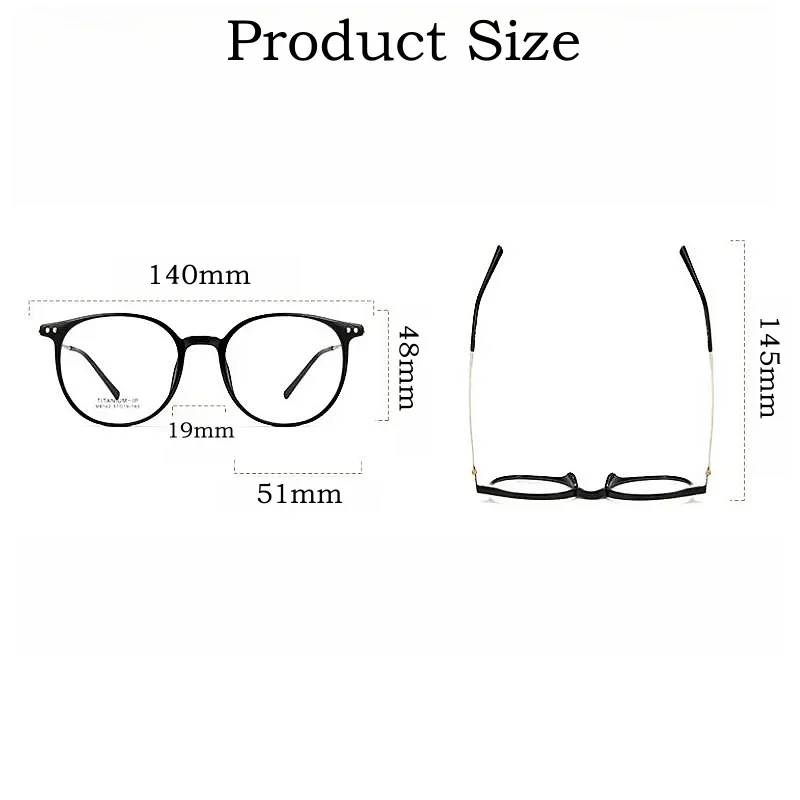 KIZN التيتانيوم النقي خفيفة مريحة مرنة وصفات طبية نظارات الرجال WomenTR90 الرجعية إطارات النظارات البصرية المستديرة