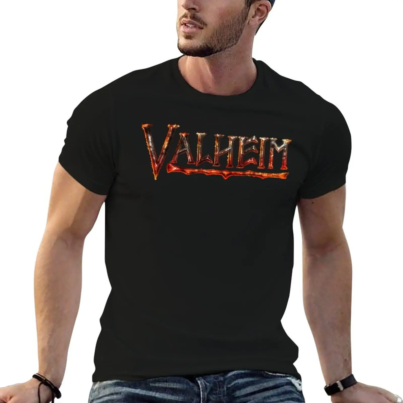 

Valheim game logo T-Shirt t shirts for man cotton cotton t shirts high quality T-Shirt