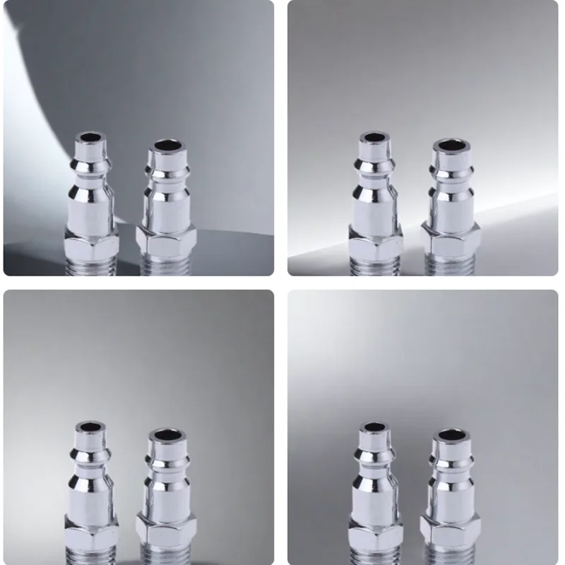 

External Thread Pneumatic Quick Coupling Male Connector US EU Style Joint for Air Tools And Fittings 1/4"