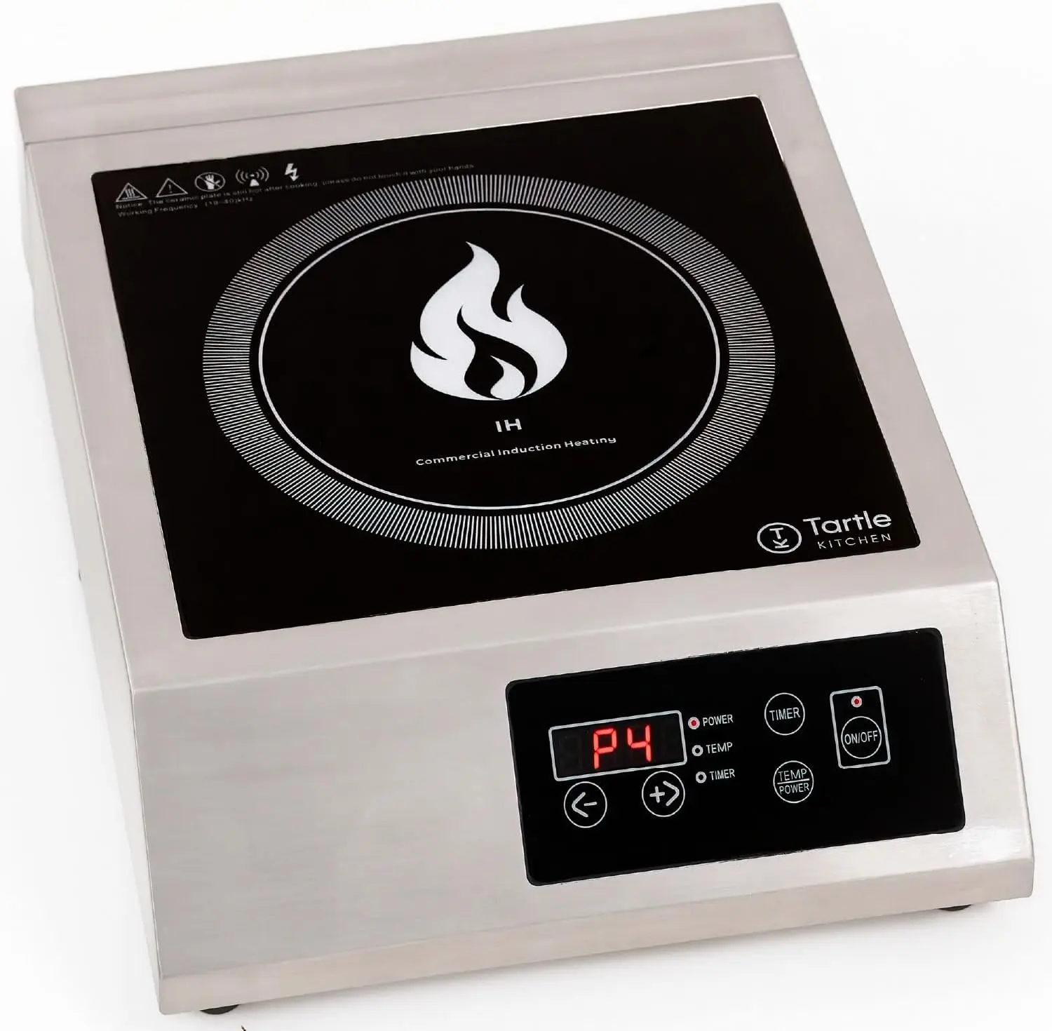 

Commercial Induction Cooktop Burner - Professional 3400W 240V Induction Cooker Countertop Burners with Wider 9" Coil