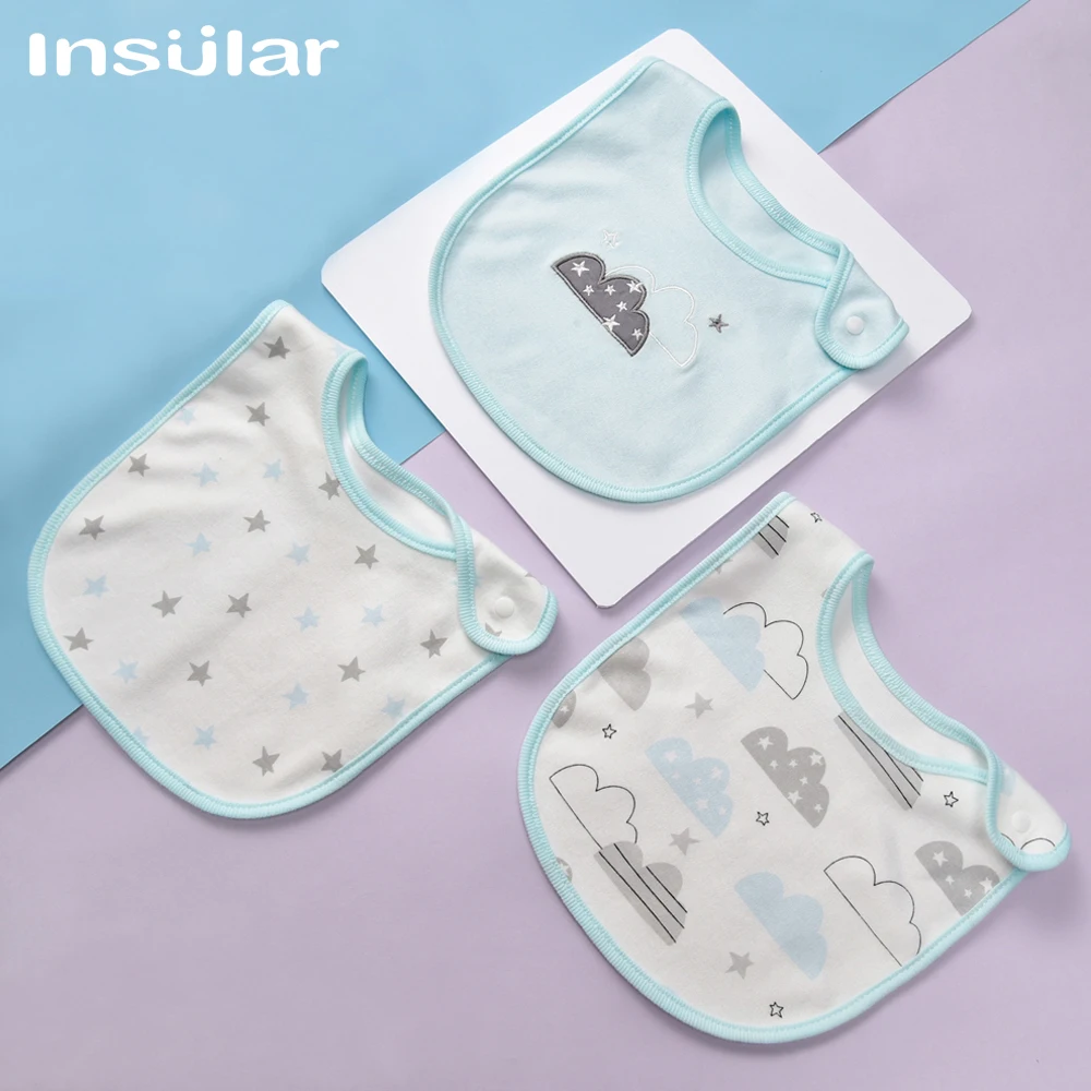 Insular Fashionable Cotton Baby Bibs Newbron Burp Cloth Toddler Kids Feeding Apron Multi-use Saliva Towel Scarf Bibs Baby Stuff