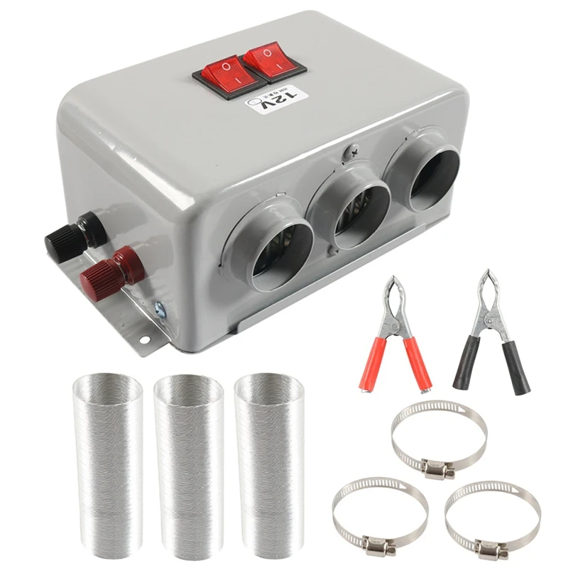 

AAAN-600W Car Universal Electric Heater Kits 3 Hole 12V DC Heating Fan Defogger Glass Defroster Demister