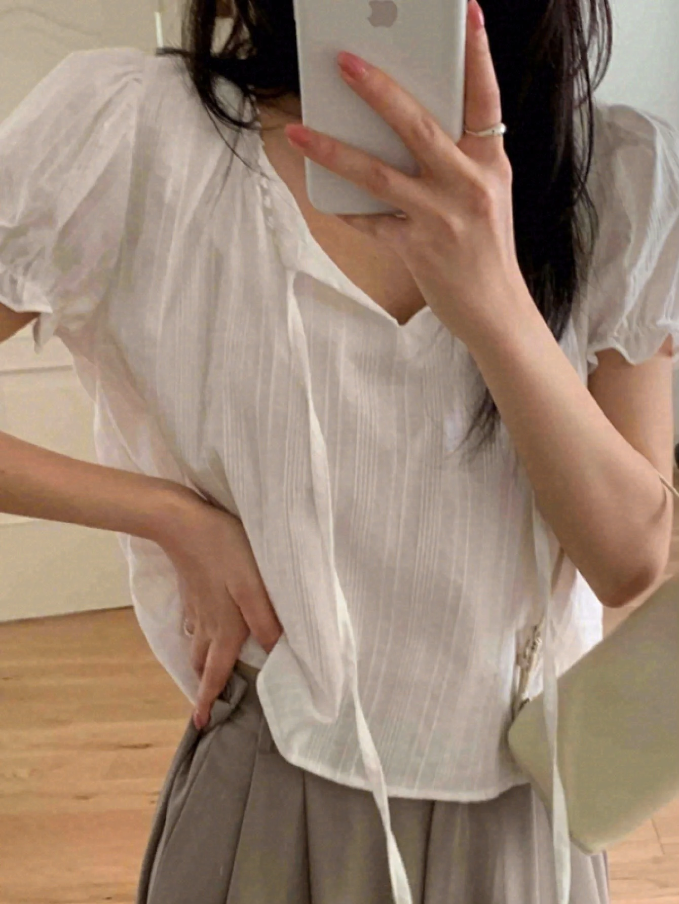 More Size Available Korean Chic Summer Lace Patchwork Cotton Jacquard Short Sleeve Shirt