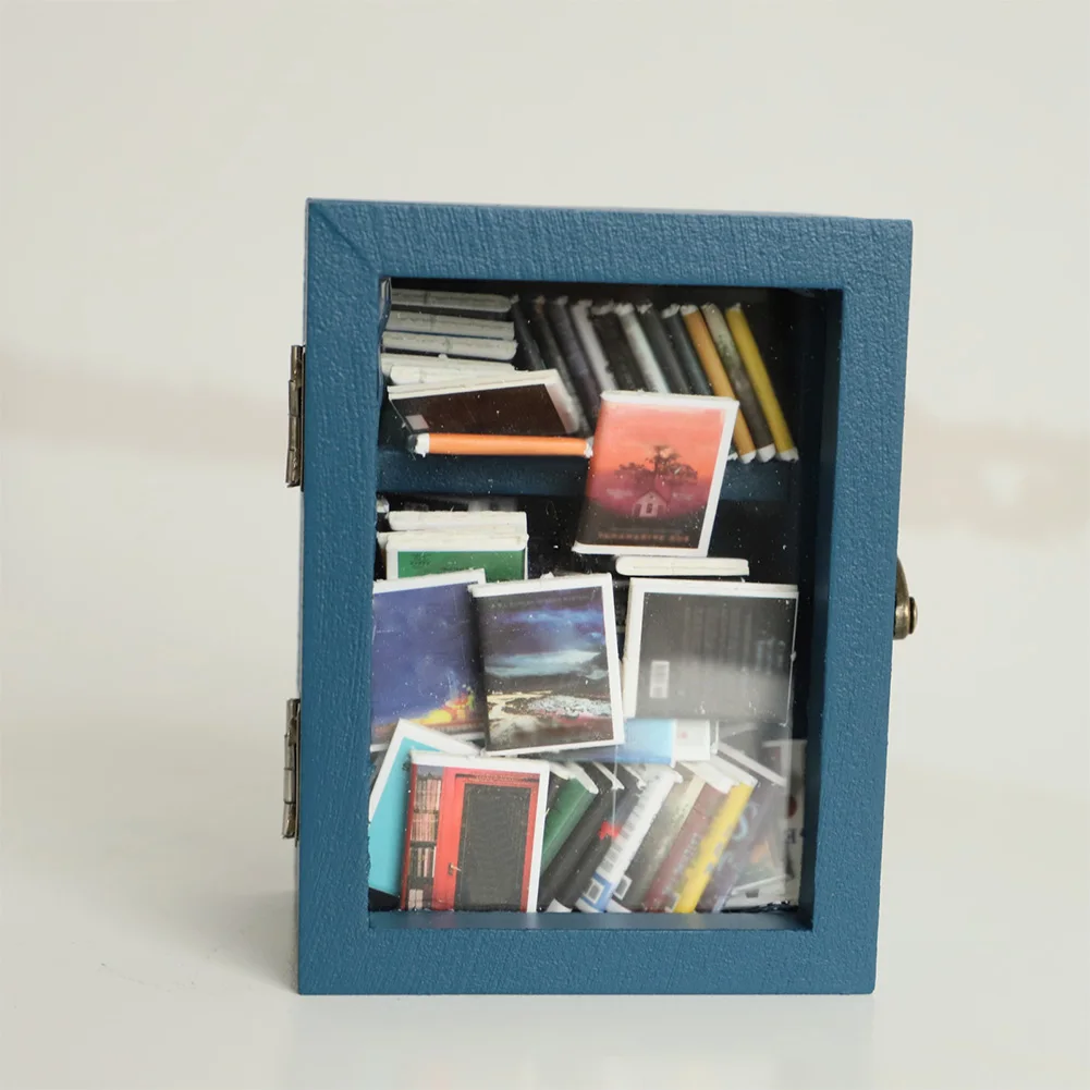 

Pocket Anxiety Bookshelf (60PCS Mini Books) Shake Away Your Anxiety Miniature Book Library for Book Lovers