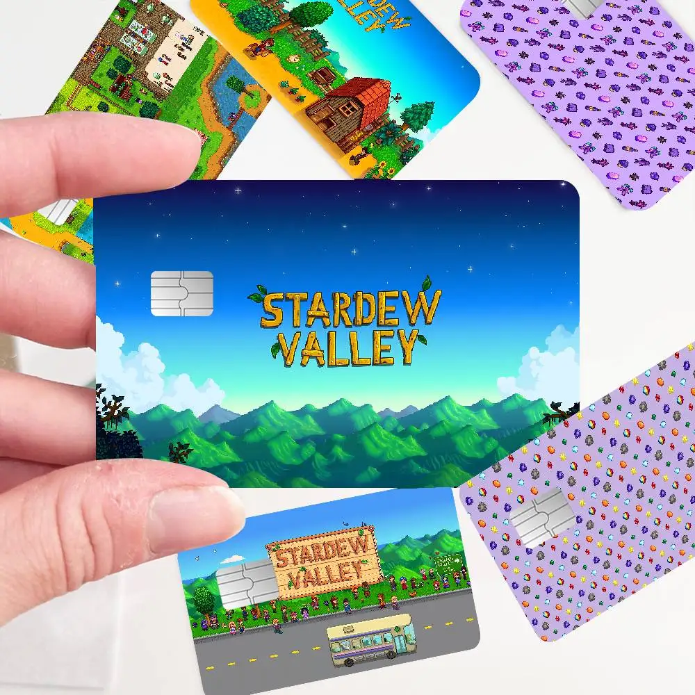 Stardew Valley Anime Anmie Sticker Film Skin Cover for Credit Card Debit Bank Card Front