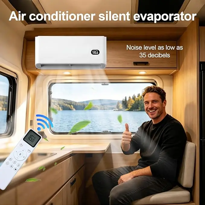TELCOOL 12V Car AC System, 12V Electric AC Kit, DIY New Energy Split AC Unit, Universal Cooling for Trucks, Vans, RVs, Campers view 4