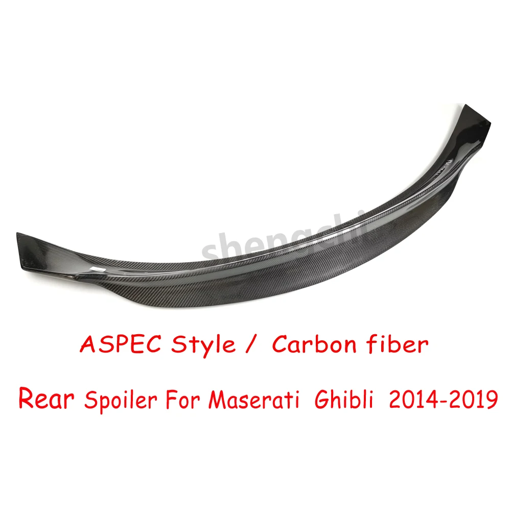 ASPEC Style Carbon Fiber Rear Trunk Spoiler Ducktail for Maserati Ghibli 3.0T M157 2014-2019