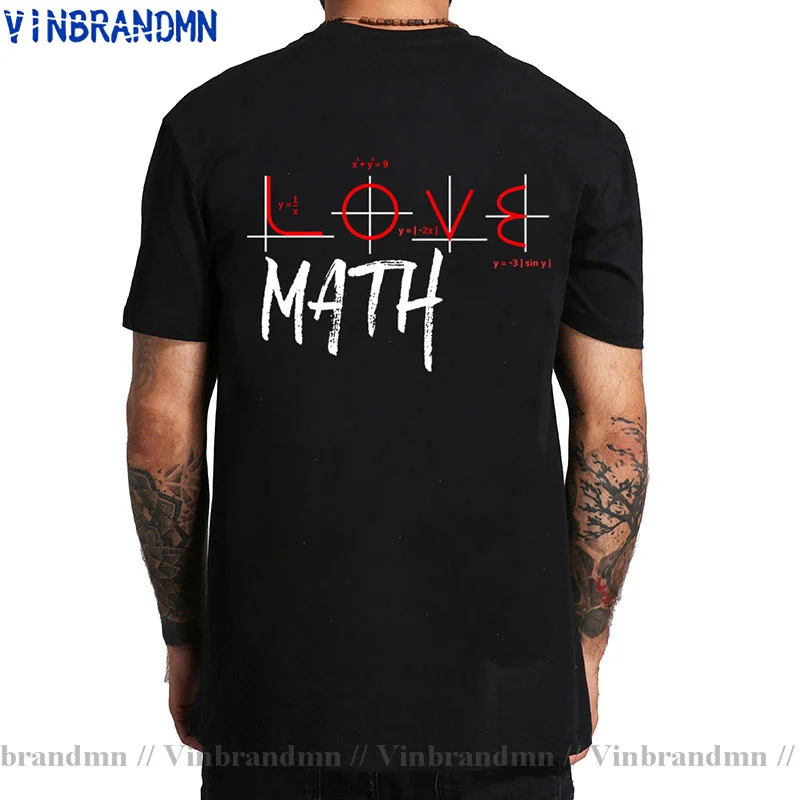 Camiseta Love Math T shirt for men Mathmatic Equation Graphic Funny Men T-shirt Math lover Science Tee Shirt Teacher Gift tshirt