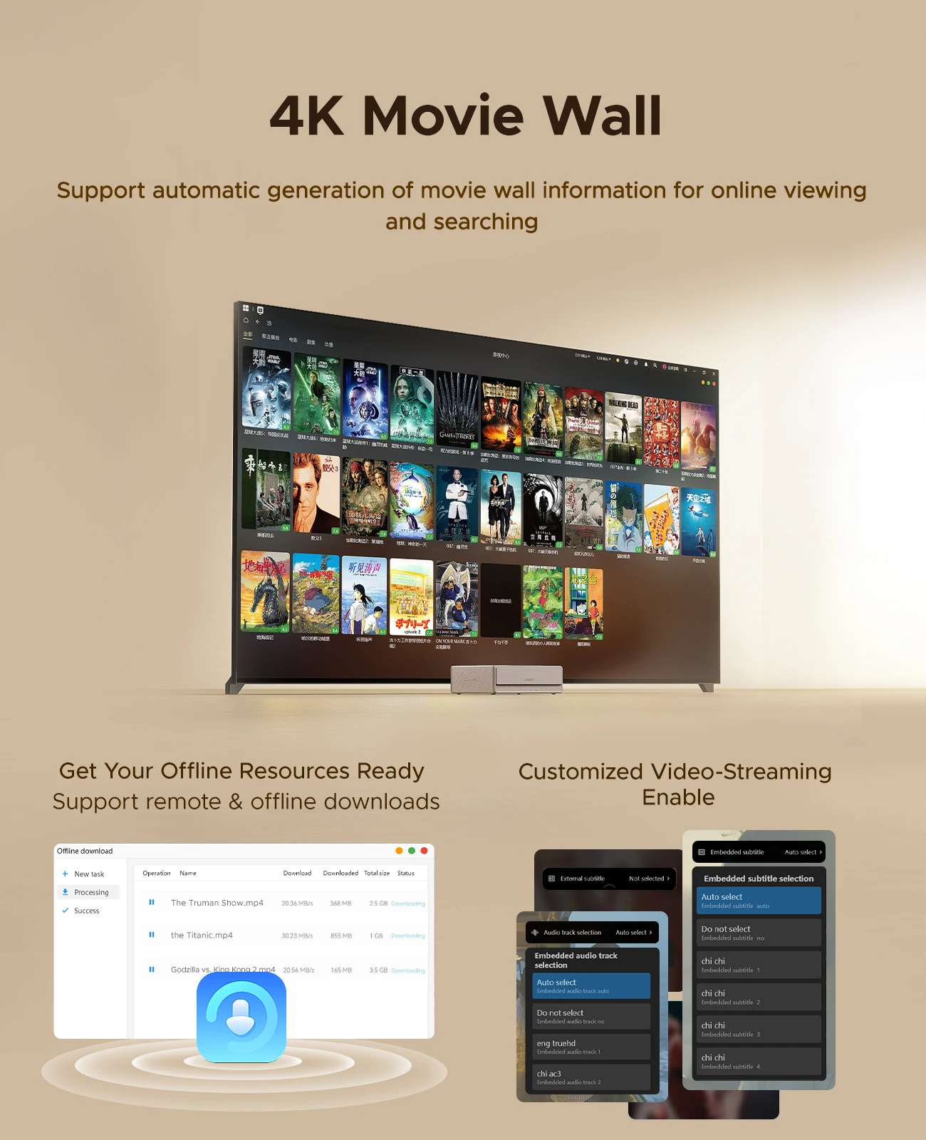 ORICO Home Media Data Center 3.5" Dual-bay Type-C NAS Real-time Transcoding Global Remote Access for Samba DLNA,iOS MacOS System