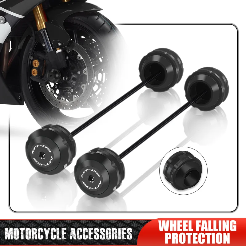 

For MT09 MT07 FZ07 FZ09 FJ09 TENERE700 Motorcycle Front & Rear Wheel Axle Fork Crash Sliders Cap mt07 mt09 Falling Protector Pad