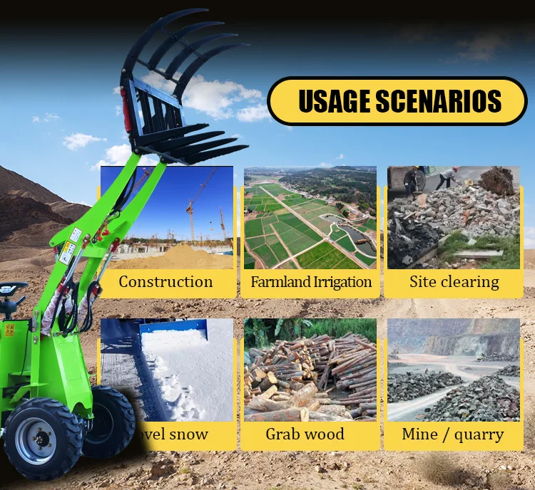 Elektrische Mini-Lader für den Haushalt, Elektrostapler für Baustellen und Bulldozer zur Reinigung von Viehmist auf Bauernhöfen – Detail 10