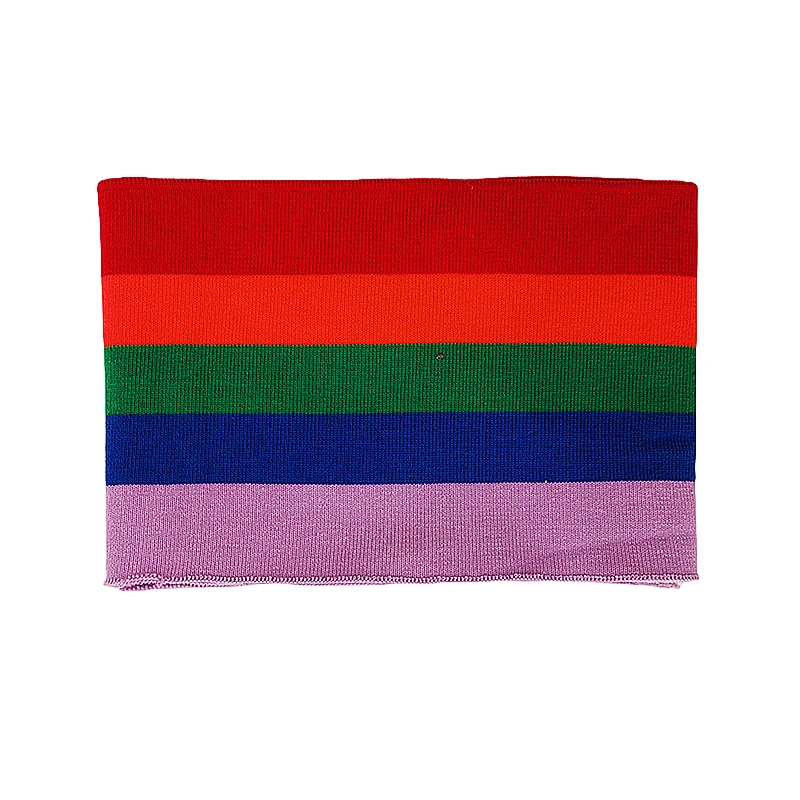 JIETAI-Costura de tejido de poliéster elástico de color arcoíris, tela de costilla, acolchado DIY accesorios de tela, puños Tecidos, Costura Telas