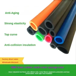 2 Meters/pcs 6mm-50mm(Inner Diameter) Fitness Equipment Handle Bars Thermal Insulation Pipe Sponge Foam Rubber Tube Black