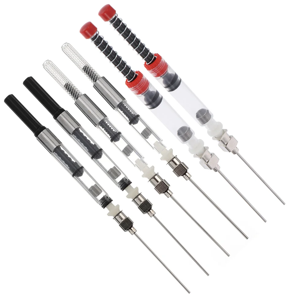 6Pcs Fountain Pen Filler Ink Pen Device Pen Syringe Absorbor Device Tool For Ink Converter Office School Supplies