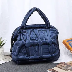 2023 New Winter Large Down Bag Space Cotton Luxury Handbags Women Designer Ladies Messenger Bag Mujer Bolsos Sac A Main Femme