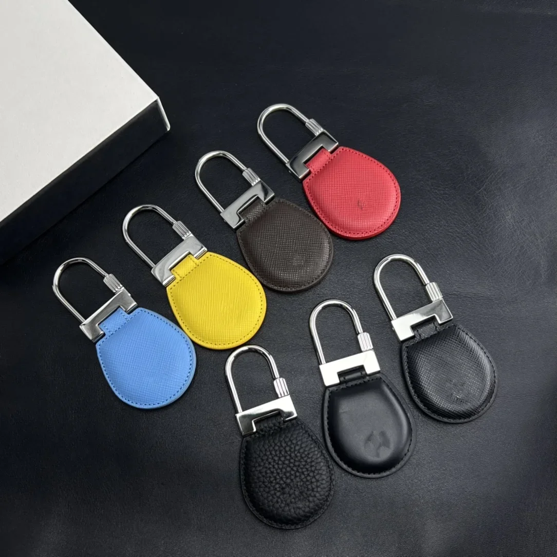

MB Keychain Real Leather Stainless Steel Key Ring