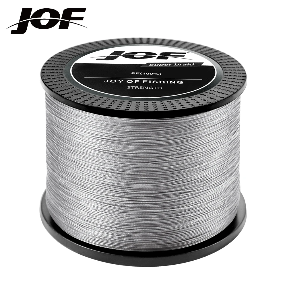 

JOF 8 Strands 1000M 500M 300M 100M Braided Fishing Line Multifilament Pesca 22-88LB Carp Super Strong Weave Saltwater 100% PE