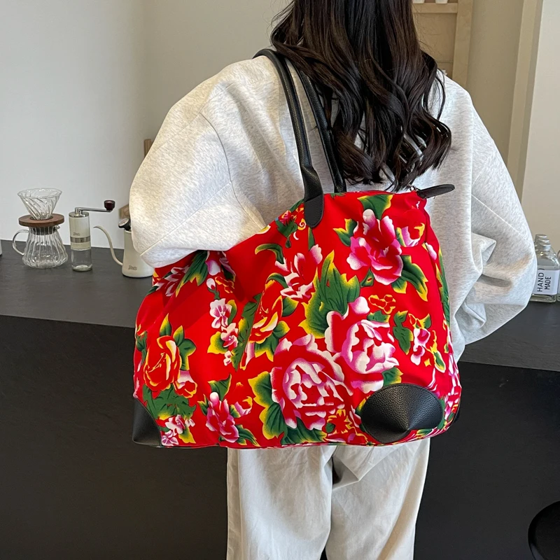 

Tiptoegirls Chinese Element Rich Noble Peony Flower Totes Bag for Women Classic Beauty Fashion Handbag Print Female Shoulder Bag