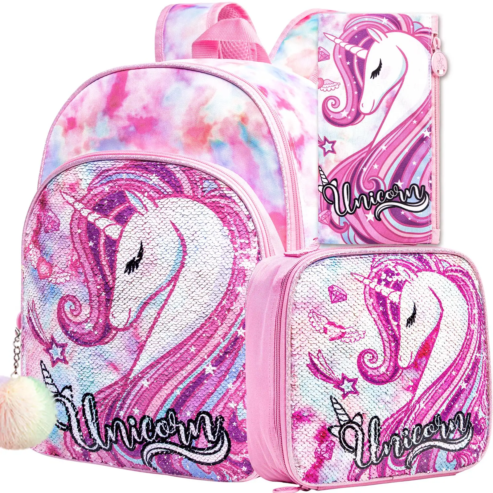 3PCS Backpack for Girls Boys, 16\