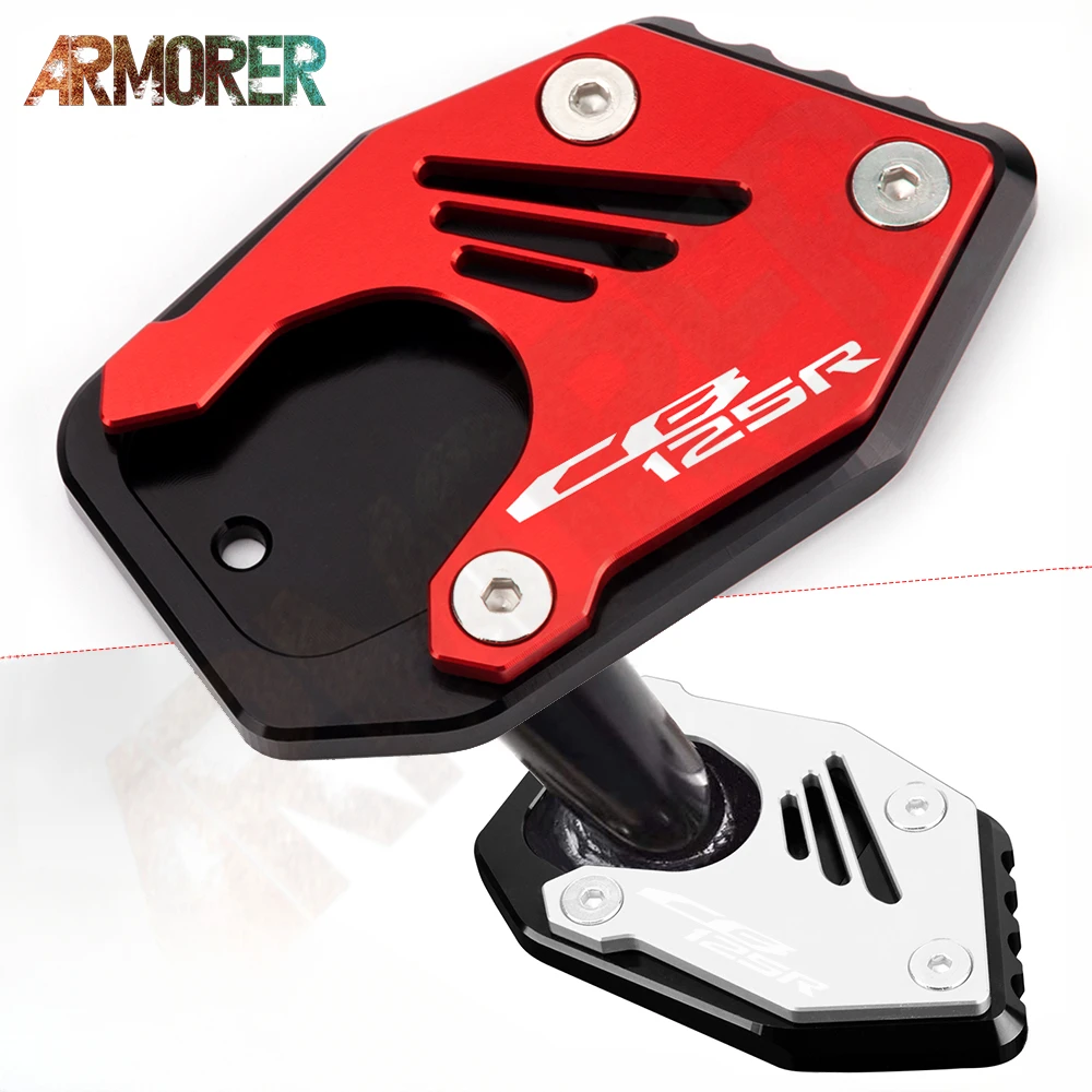 Motorcycle Accesories Side Stand Pad Plate Kickstand Enlarger Support Extension For Honda CB125R CB 125R CB125 R 2018 -2021