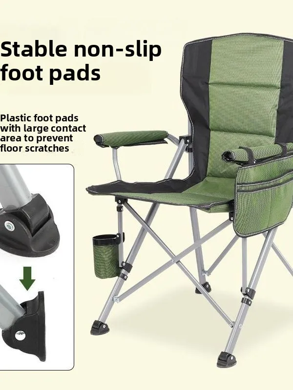 outdoor-fishing-chair-director-chair-full-terrain-with-armrests-non-folding-camping-travel-gear-without-brand-registration