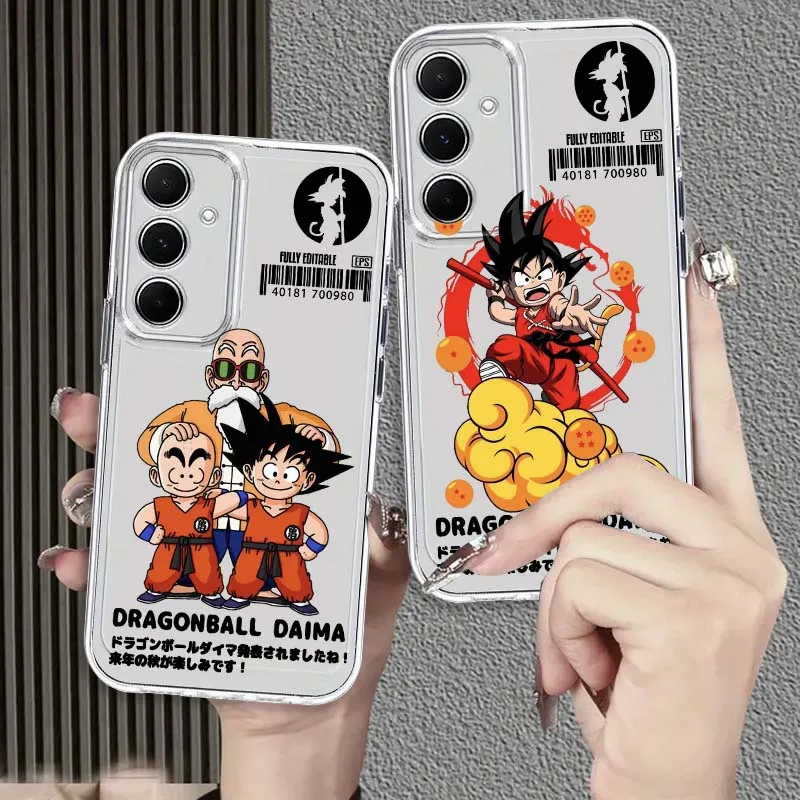 

D-Dragon Balls Anime Pattern For Samsung Galaxy S25 S24 S23 S22 S21 S20 S10 Lite Plus FE Edge 5G Transparent Phone Case