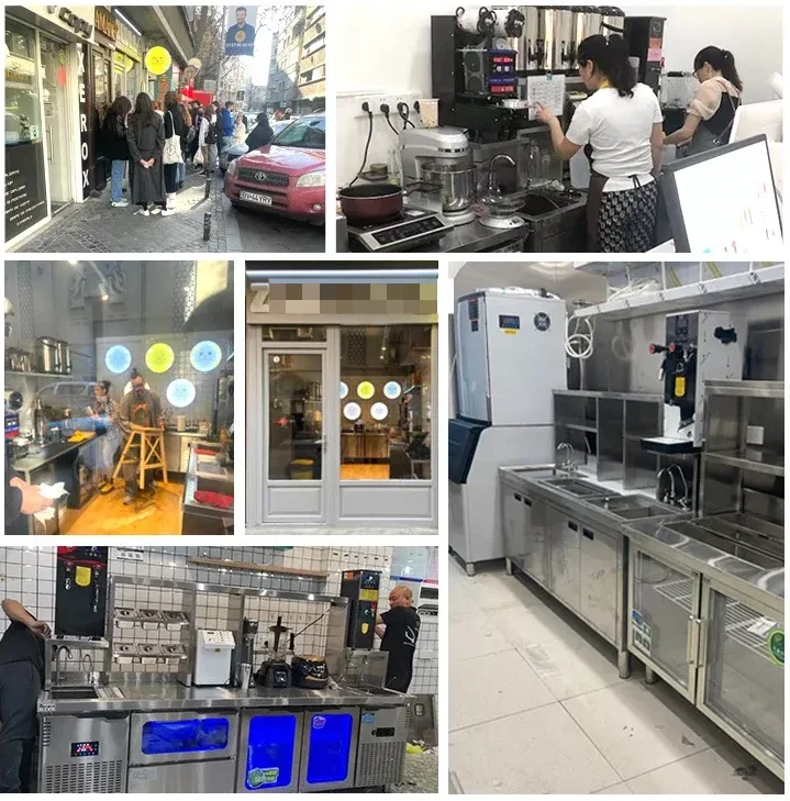 Customized Milk Tea Counter Bar Tea Machine Workshop Workbench Complete Equipment