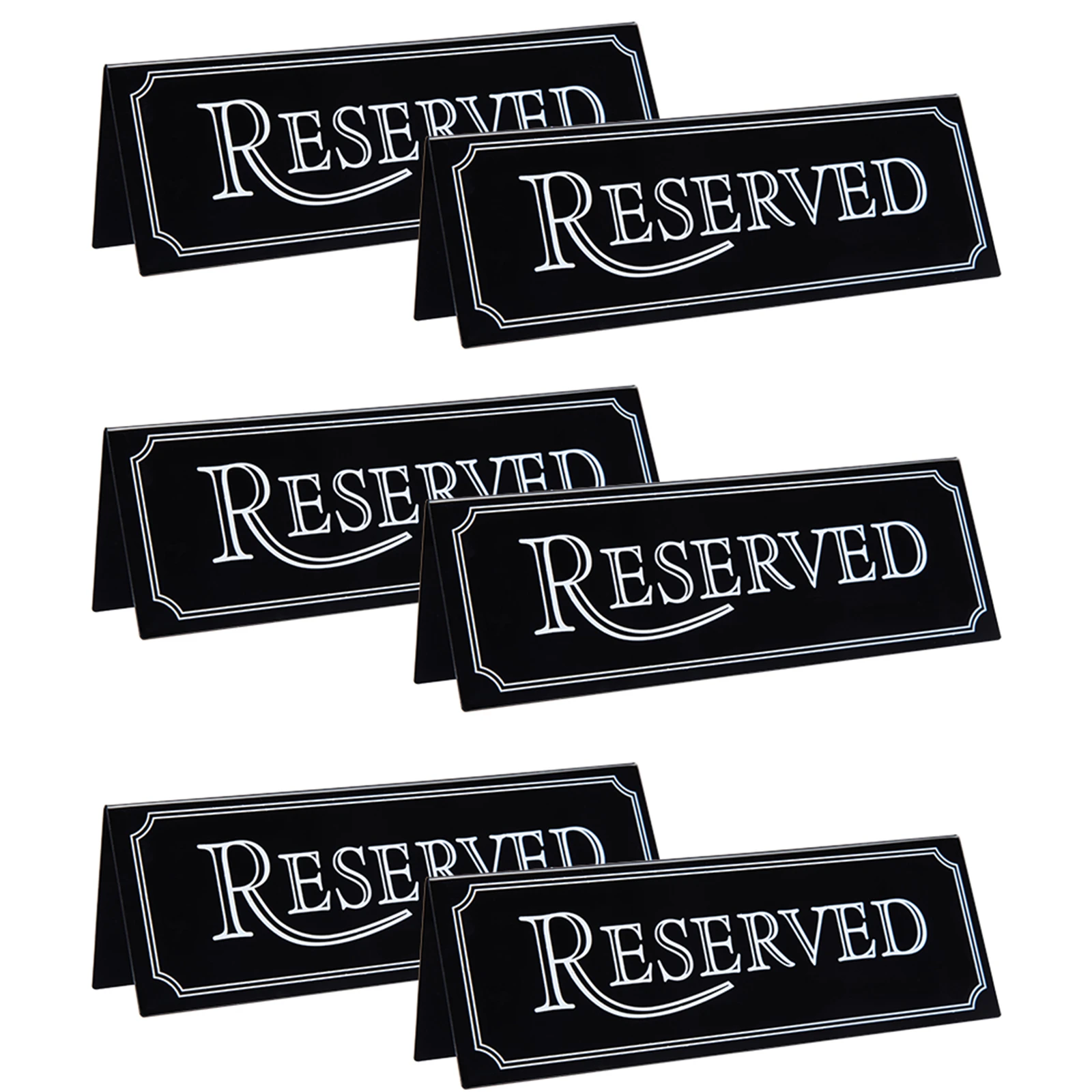 6 Stück Acryl-Tischkarten-Schild für Hotel, Restaurant, reservierte Tischschilder, Erinnerungsschild für Hochzeit, Geburtstag, Party