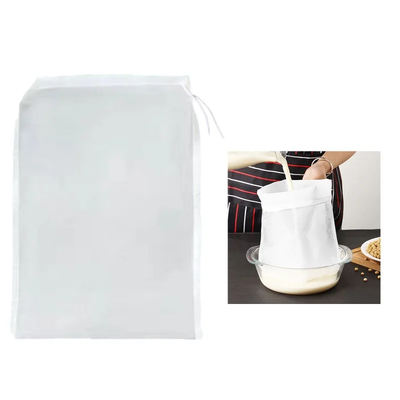 Filter Bags Nut Milk Bag Reusable Almond Milk Bag All Purpose Food Strainer Fine Mesh Nylon Cheesecloth Cold Brew Coffee Filter