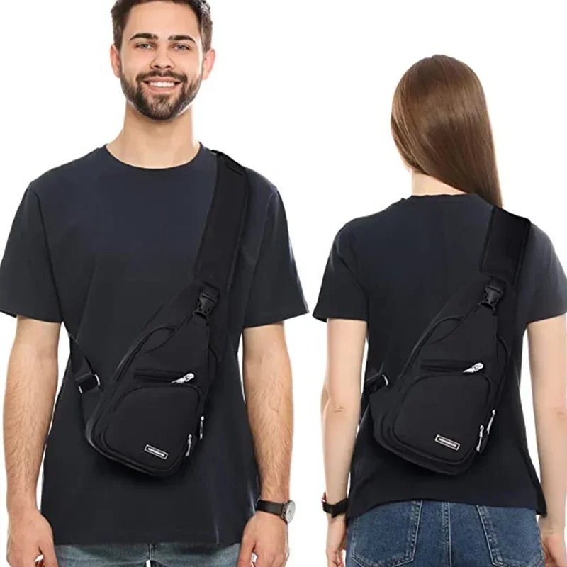 

Practical Backpack Multifunction Shoulder Bag Men Business Crossbody Bags USB Charging Design Chest Waterproof Handbag