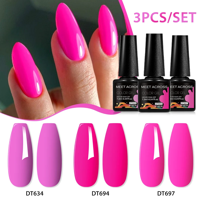 3 pièces/ensemble vernis à ongles Gel coloré printemps été couleur Macaron Kits de manucure vernis Semi-permanent tremper UV/LED Gel Nail Art