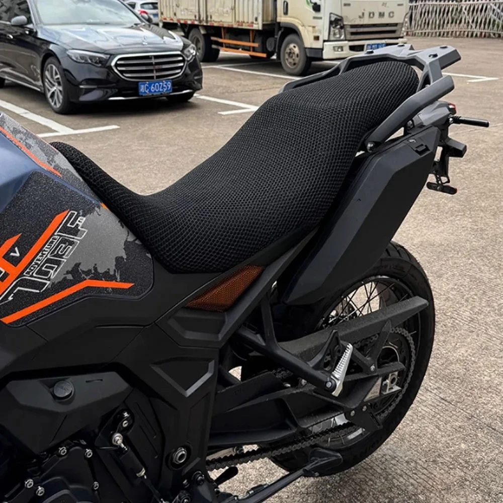 دراجة نارية حماية غطاء مقعد وسادة ثلاثية الأبعاد صافي غطاء مقعد نسيج النايلون غطاء مقعد سرج ل ZONTES 703F 703 F #3