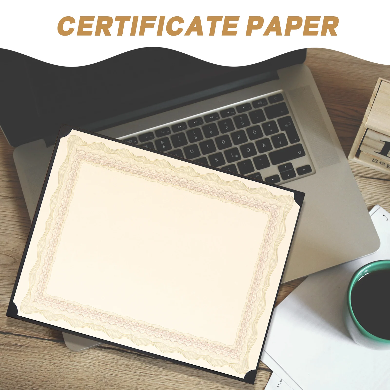 10 szt. Pustych papierów na certyfikaty z możliwością personalizacji tekstu, do pisania i drukowania, na dyplomy, nagrody, papier na certyfikaty, artykuły szkolne.