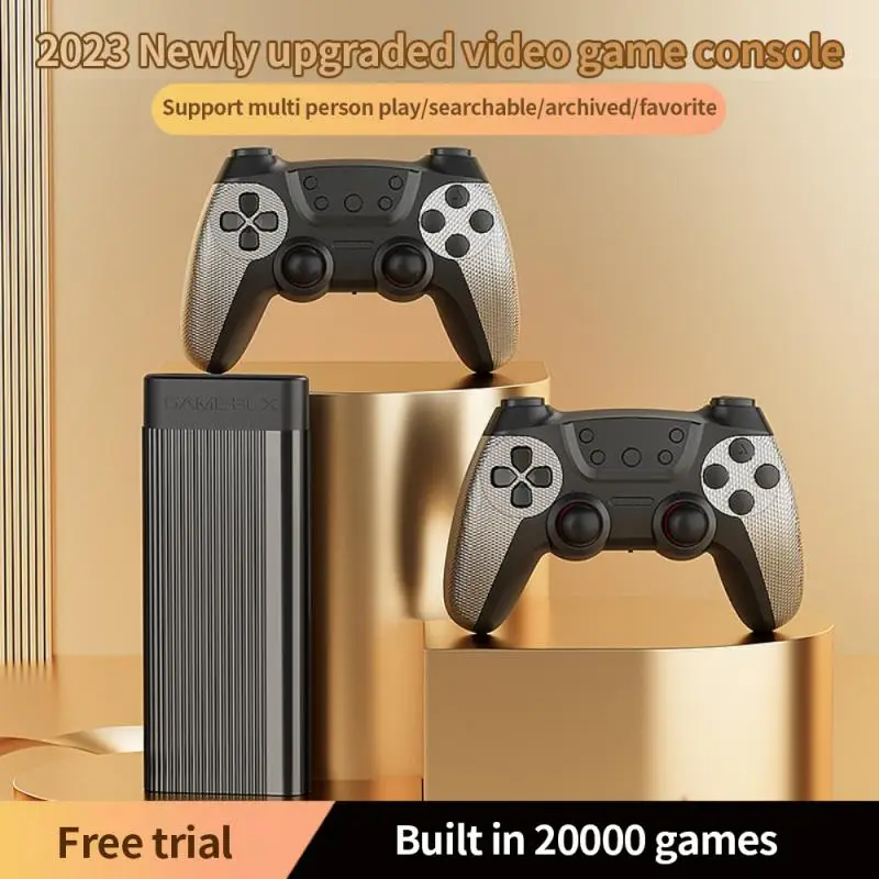 2023 New Wireless H9 Aluminum Alloy Home TV Game Machine Double Battle 20000 Game Machine TV Double PS1 Simulator