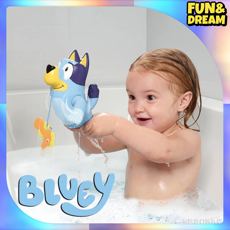 Bluey Family Bathed In The Water And Swam With Toys To Soothe Young Children Bluey Bathroom Toys Children\'S Bath Soothing Toys