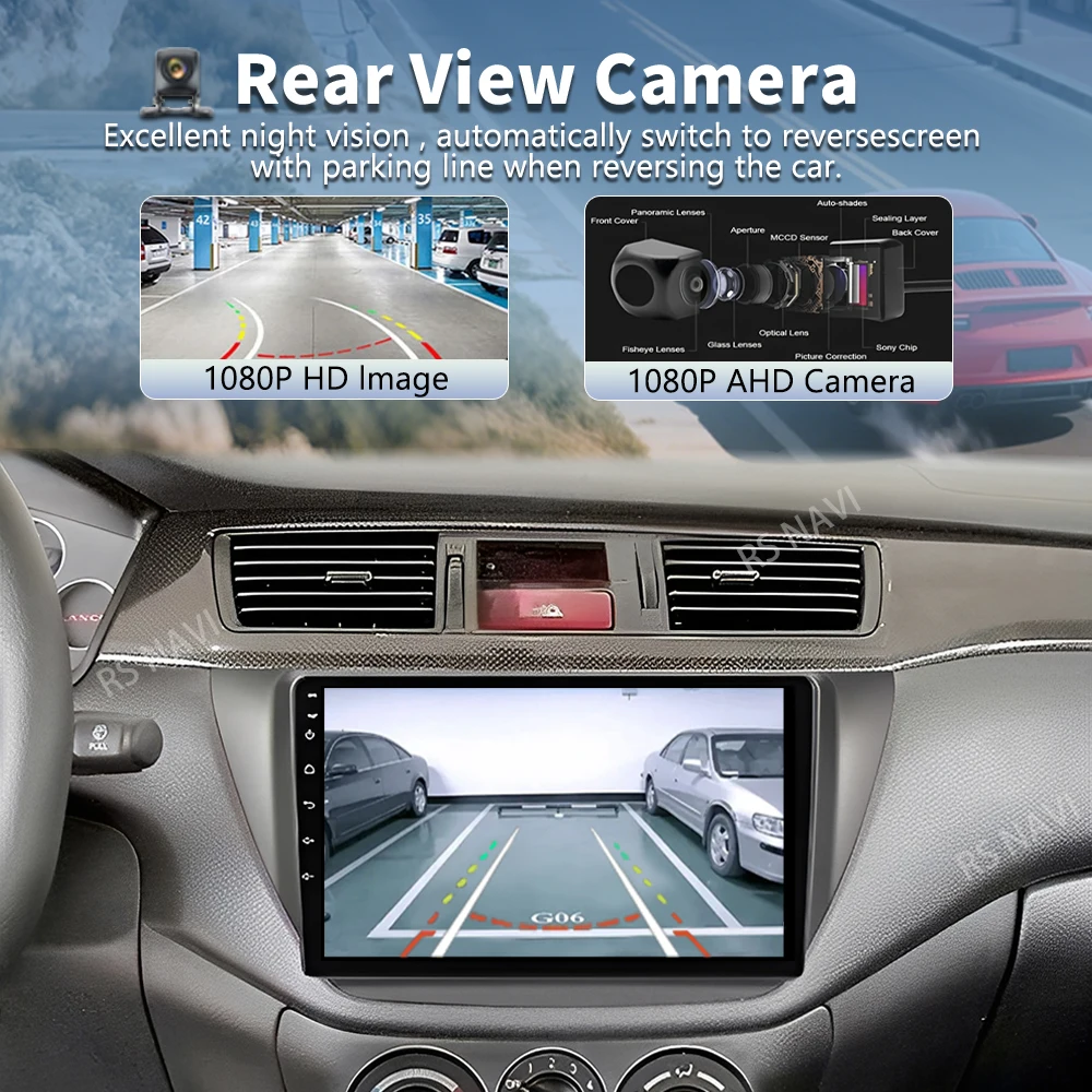 Android 16 For Mitsubishi Lancer 9 CS 2000 2003 2004-2010 2K QLED Stereo Car Radio Multimedia Video Player GPS 4G CarPlay