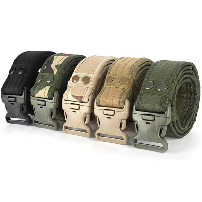 

Quick Release Belt Outdoor Tactical Belts Men's Wide Army Military Belt Hunting Combat Canvas Waistband Nylon Waist Strap 130cm