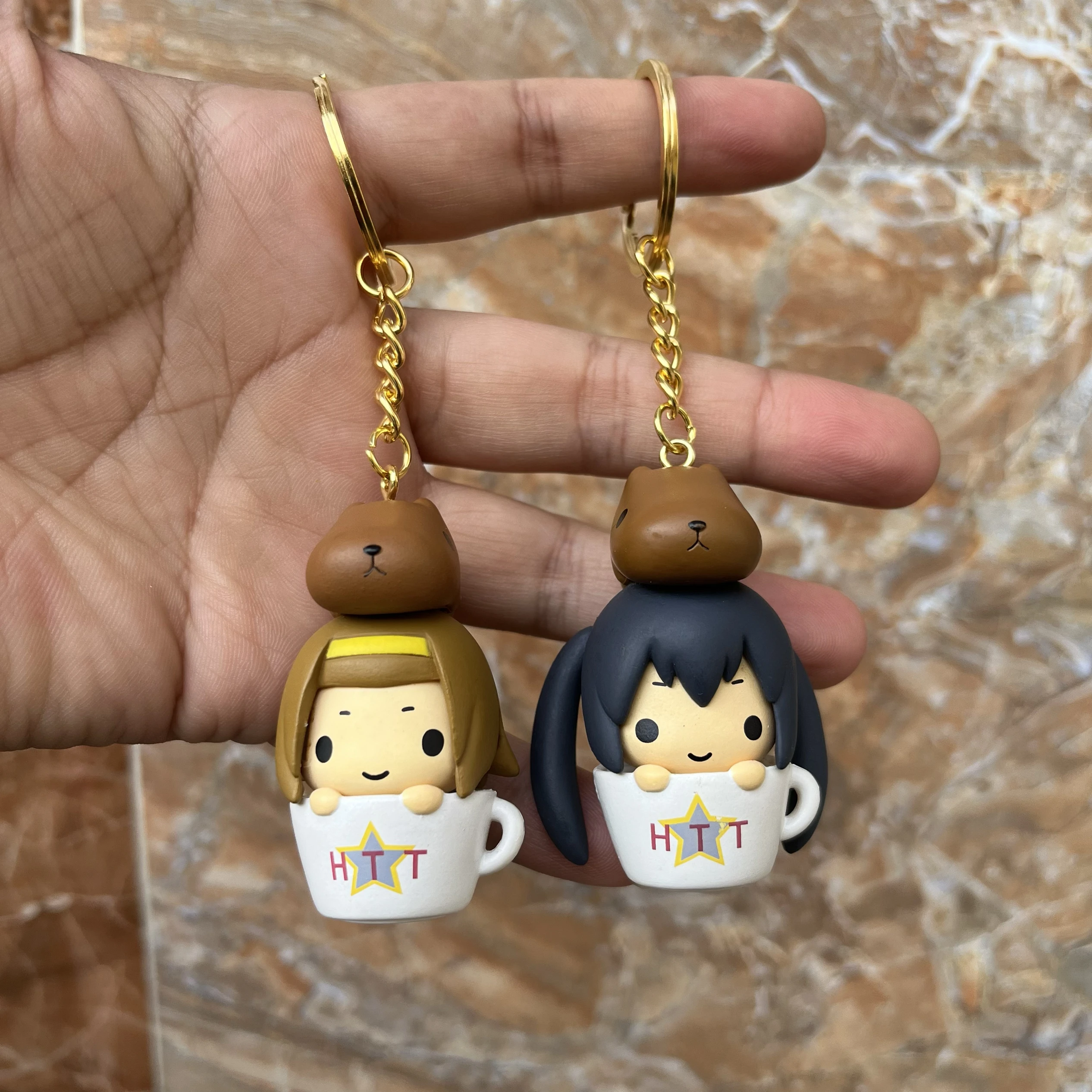 

K-ON！Ritsu Tainaka Azusa Nakano Pendant Keychain Kawaii Beautiful Girl Action Figures Model Toys Cartoon Decorations Kids Gifts